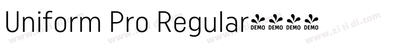 Uniform Pro Regular字体转换